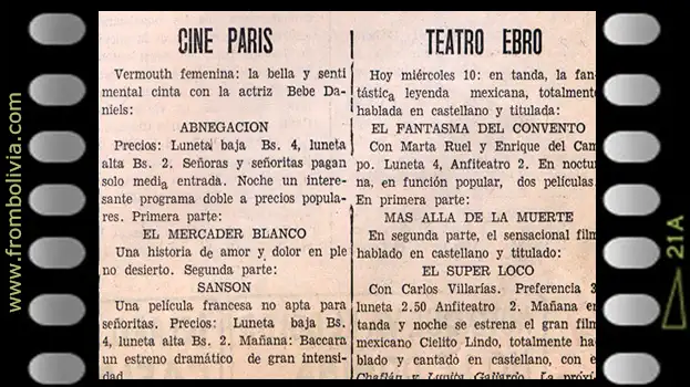 Primera referencia a la censura cinematográfica