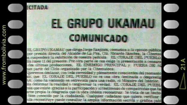 Censura al film "EL CORAJE DEL PUEBLO" Censura al film "EL CORAJE DEL PUEBLO"