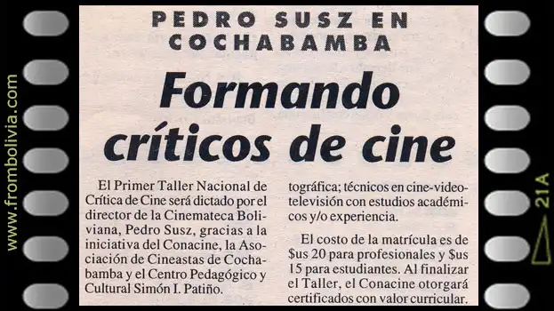 Primer Taller de Crítica de Cine en Cochabamba Primer Taller de Crítica de Cine en Cochabamba
